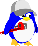 Clendaniels Plumbing Penguin Mascot